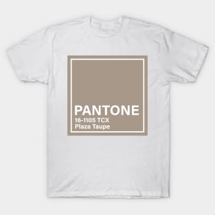 pantone 16-1105 TCX Plaza Taupe T-Shirt